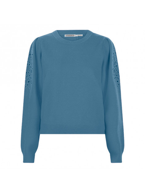 Esqualo Sweater f23-07519 embroidery petrol F23-07519 - embroidery Petrol large