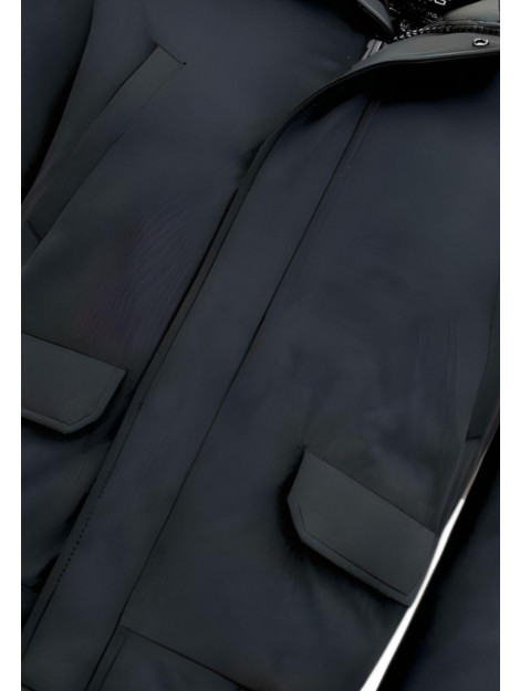 Enos Korte winterjas met faux bontkraag PI-7005Z & 8821Z -FAUX large