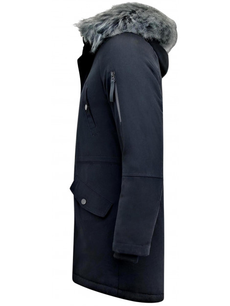 Enos Lange winterjas met faux bontkraag CA-7105Z large