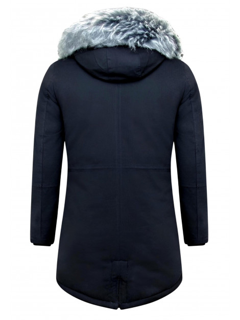 Enos Lange winterjas met faux bontkraag CA-7105Z large