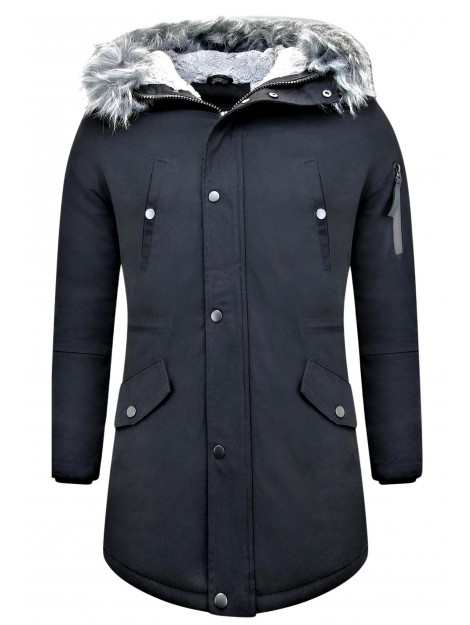 Enos Lange winterjas met faux bontkraag CA-7105Z large