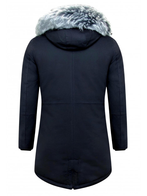 Enos Lange winterjas met faux bontkraag CA-7105Z large
