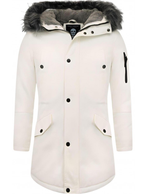 Enos Lange winterjas met nep bontkraag CA-7105W large