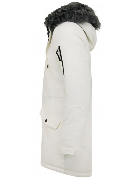 Enos Lange winterjas met nep bontkraag CA-7105W large