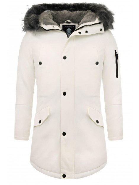 Enos Lange winterjas met nep bontkraag CA-7105W large