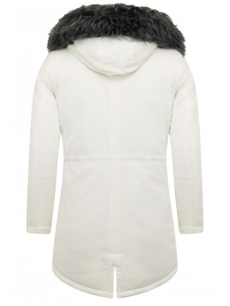 Enos Lange winterjas met nep bontkraag CA-7105W large