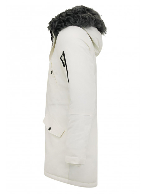 Enos Lange winterjas met nep bontkraag CA-7105W large