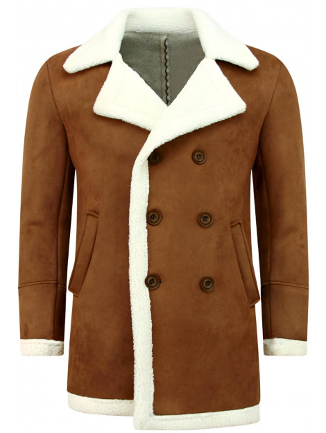 Tony Backer Imitatie bontjas lammy coat lang QQ538-10 large