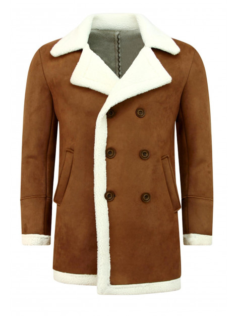 Tony Backer Imitatie bontjas lammy coat lang QQ538-10 large