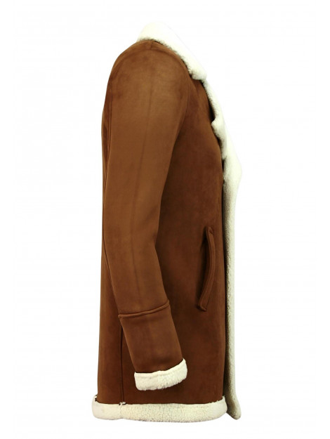 Tony Backer Imitatie bontjas lammy coat lang QQ538-10 large