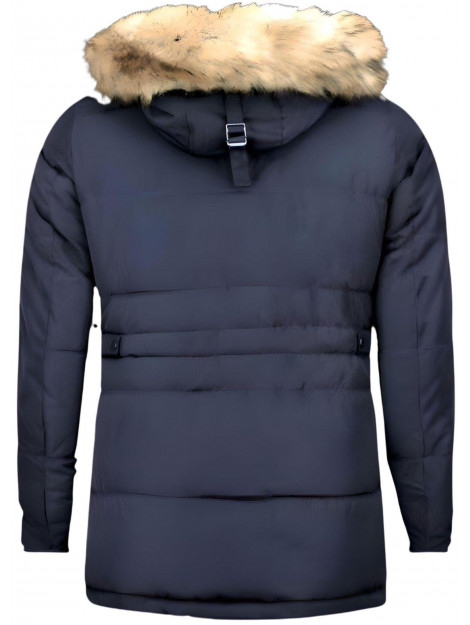 Enos Lange winterjas met bontkraag PI-8667Z large
