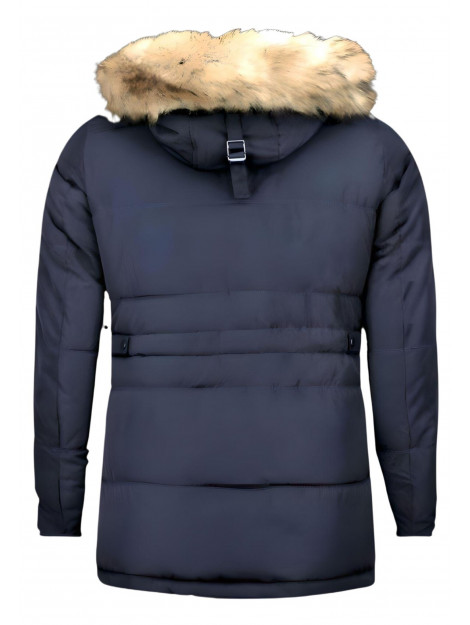 Enos Lange winterjas met bontkraag PI-8667Z large