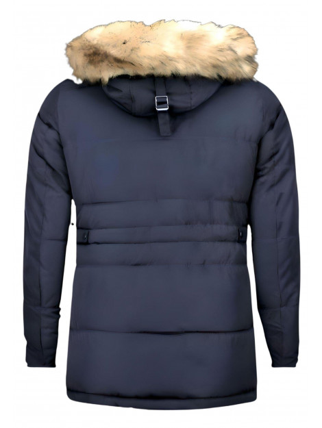Enos Lange winterjas met bontkraag PI-8667Z large