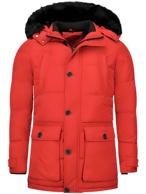 Enos Lange winterjas met bontkraag PI-8667R large