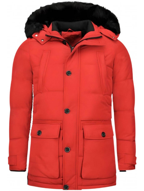 Enos Lange winterjas met bontkraag PI-8667R large