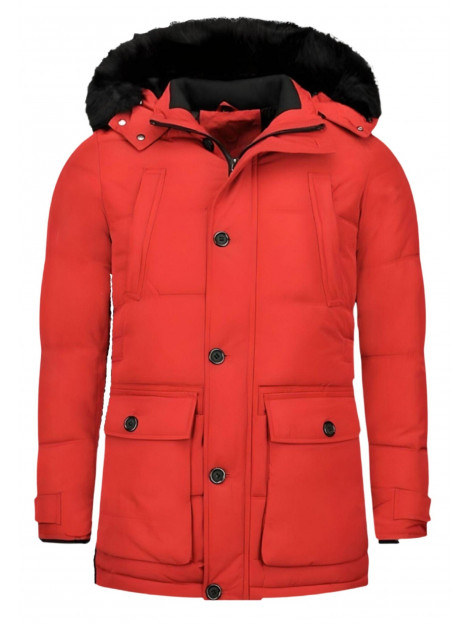 Enos Lange winterjas met bontkraag PI-8667R large