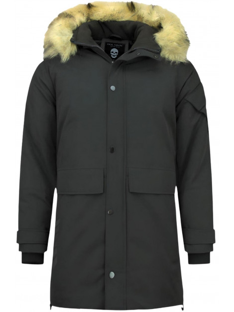 Enos Lange parka jas met bontkraag - Winterjas PI-9803Z large