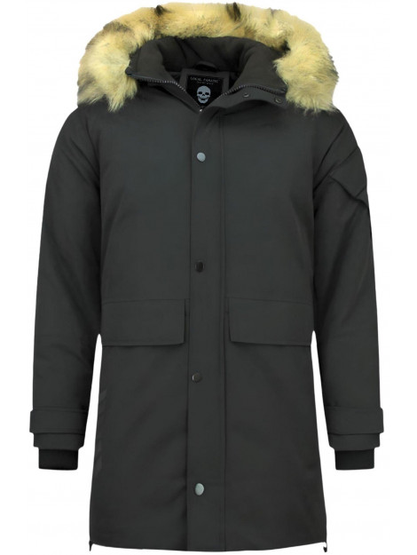 Enos Lange parka jas met bontkraag - Winterjas PI-9803Z large