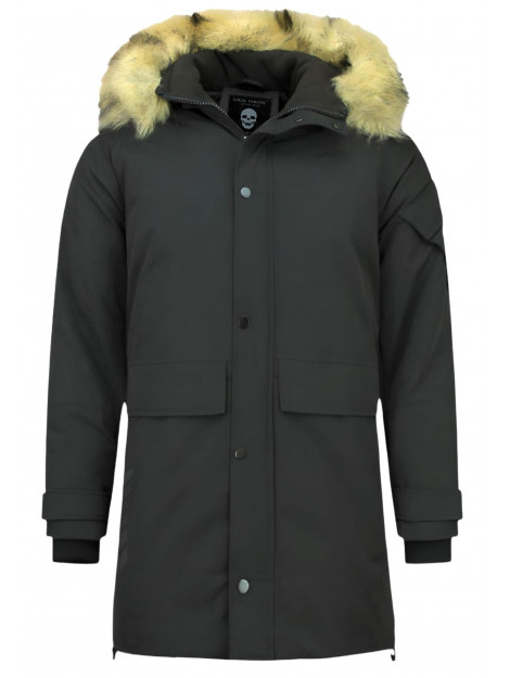 Enos Lange parka jas met bontkraag - Winterjas PI-9803Z large