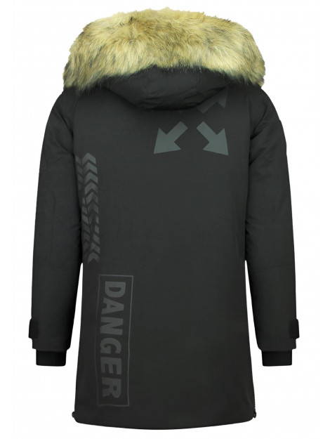Enos Lange parka jas met bontkraag - Winterjas PI-9803Z large
