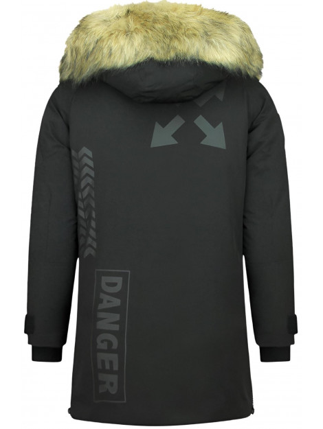 Enos Lange parka jas met bontkraag - Winterjas PI-9803Z large
