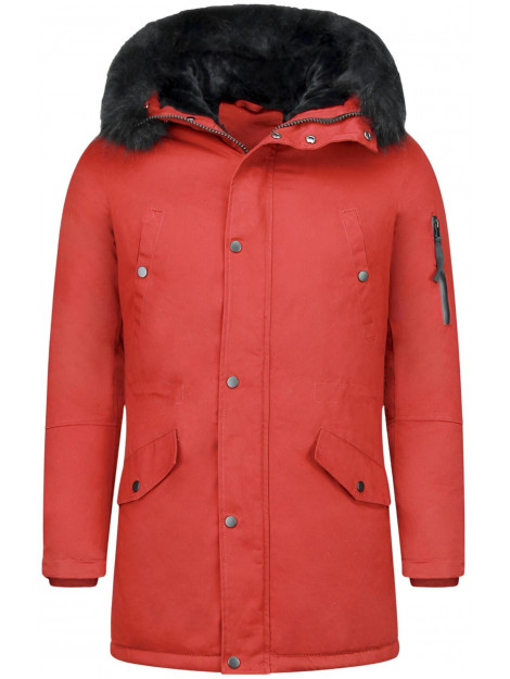 Enos Lange winterjas met bontkraag CA-7023B  | CA-7105B large