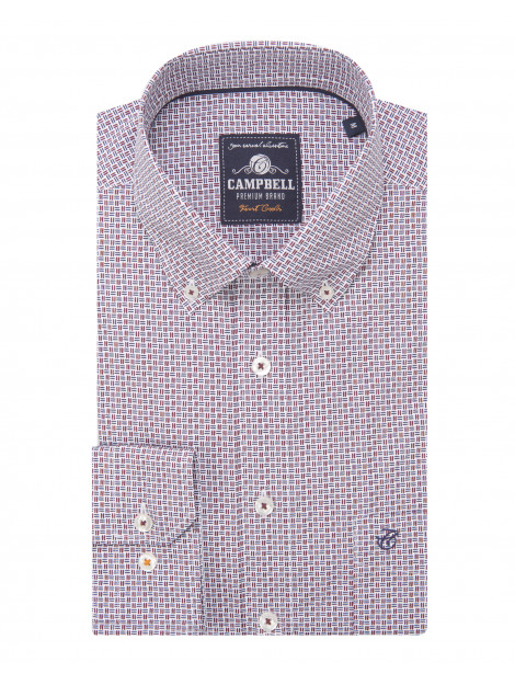 Campbell Classic casual overhemd met lange mouwen 084660-002-XXXL large