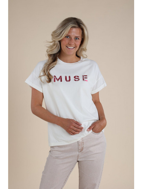 Nukus Muse shirt offwhite/magenta FW2308141785 large