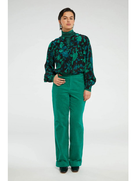 Fabienne Chapot 49-bls-aw23 4312-4615-gre resa blouse bright teal/tasty te 49-BLS-AW23 4312-4615-GRE large