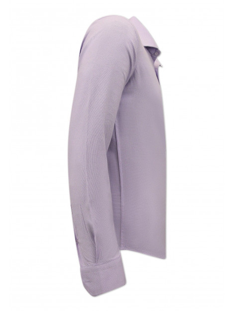 Gentile Bellini Getailleerde banco oxford shirt paars 3128 large