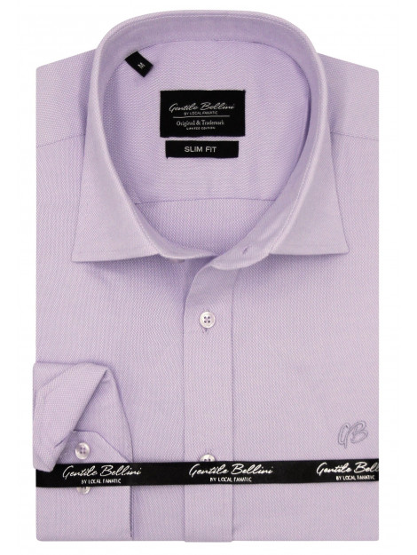 Gentile Bellini Getailleerde banco oxford shirt paars 3128 large