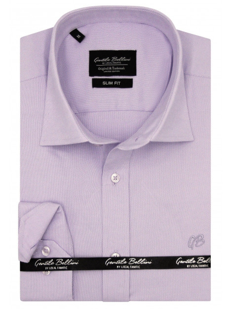 Gentile Bellini Getailleerde banco oxford shirt paars 3128 large