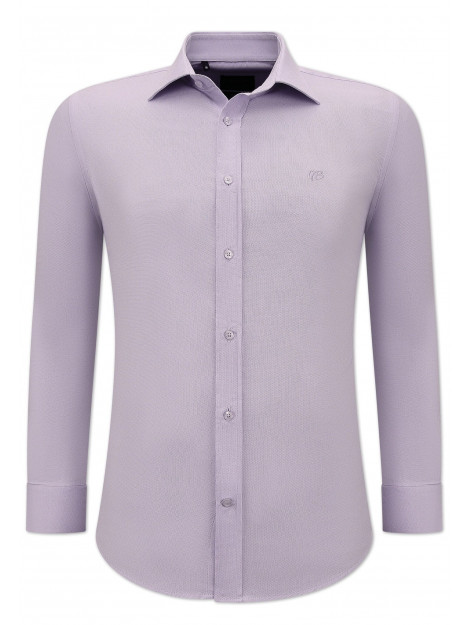 Gentile Bellini Getailleerde banco oxford shirt paars 3128 large