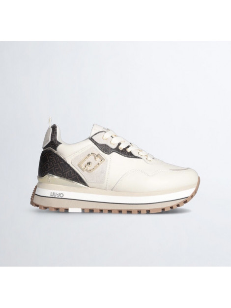 Liu Jo Maxi wonder sneaker 01 tumbled leather conchiglia 145729336 large