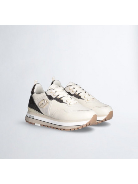 Liu Jo Maxi wonder sneaker 01 tumbled leather conchiglia 145729336 large