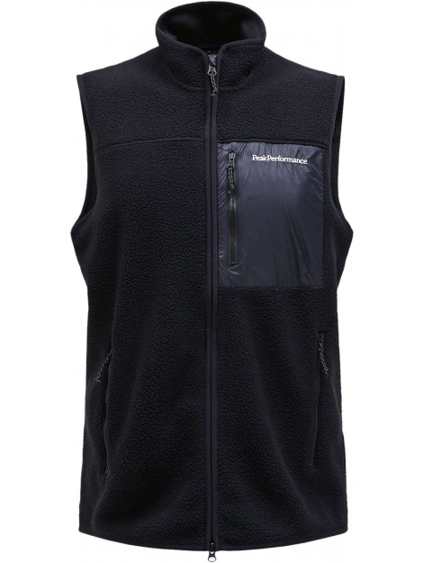 Peak Performance M. pile vest black G79710030-black large
