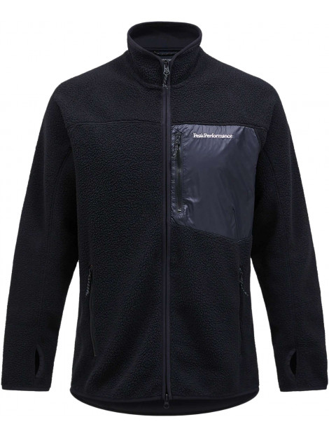 Peak Performance M. pile zip jacket black G79711030-black large