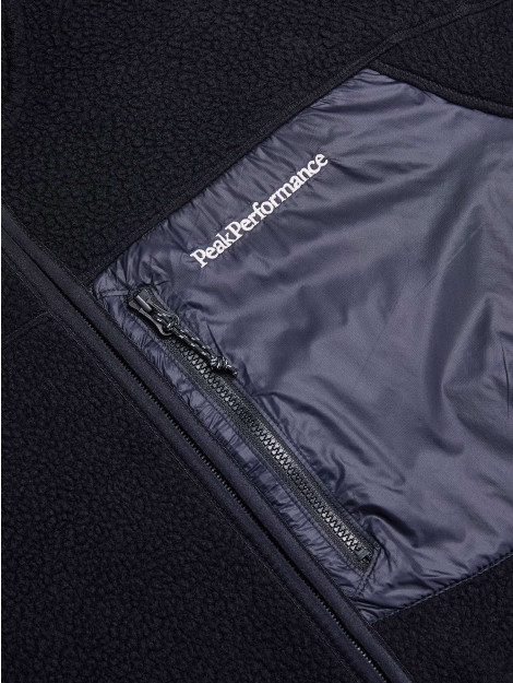 Peak Performance M. pile zip jacket black G79711030-black large