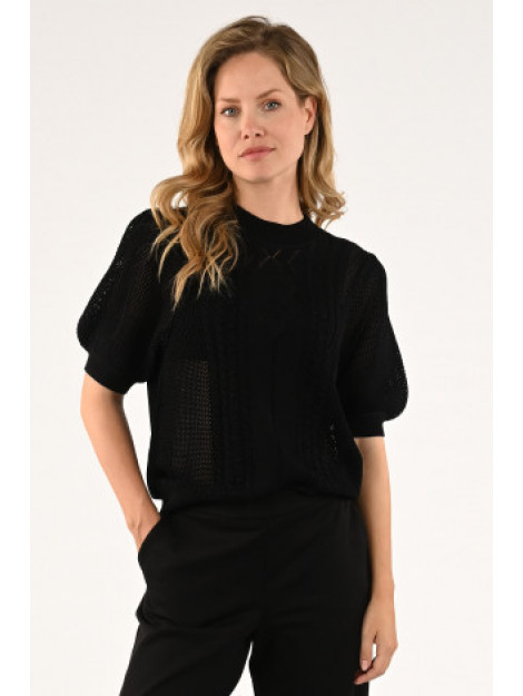 Summum Pull korte mouw zwart large