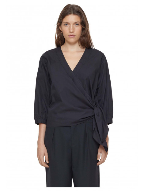 Closed Wrap blouse Wrap Blouse Zwart large