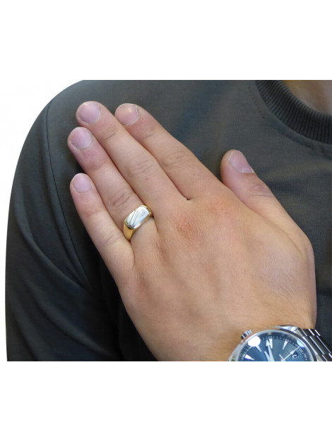 Christian Bicolor gouden cachet ring met diamant 4E5F55-0228JC large
