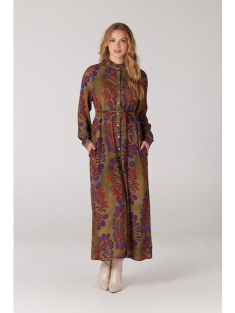 JANSEN AMSTERDAM Wop597 dress isabel w23-000253-multi green W23-000253 large