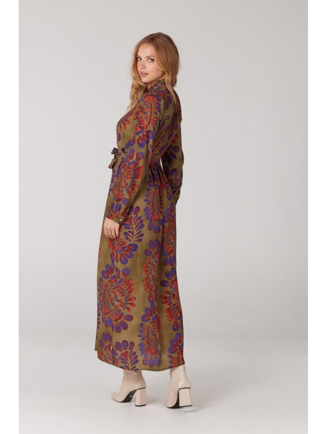 JANSEN AMSTERDAM Wop597 dress isabel w23-000253-multi green W23-000253 large