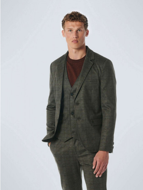 No Excess Blazer jersey stretch check taupe 21910805-044 large