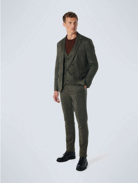 No Excess Blazer jersey stretch check taupe 21910805-044 large