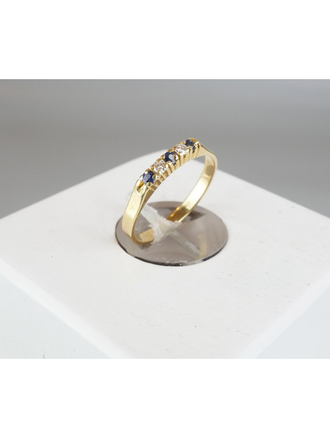 Christian Gouden alliance saffier en diamant 918A-9982JC large