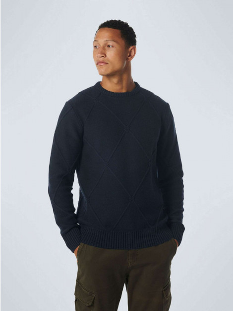 No Excess Pullover crewneck cable jacquard wi night 21210929-078 large