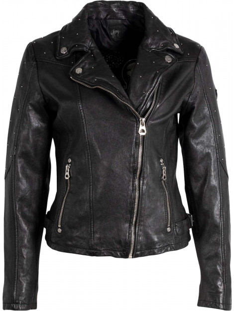 Aleeza Gipsy leather jacket black
