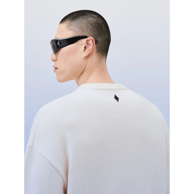 Marcelo Burlon Wind feathers knit comfort crew ecru 146625222 large