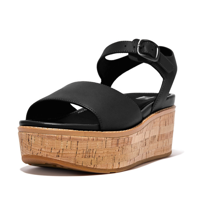 FitFlop Eloise cork-wrap leather back-strap wedge sandals FT6 large